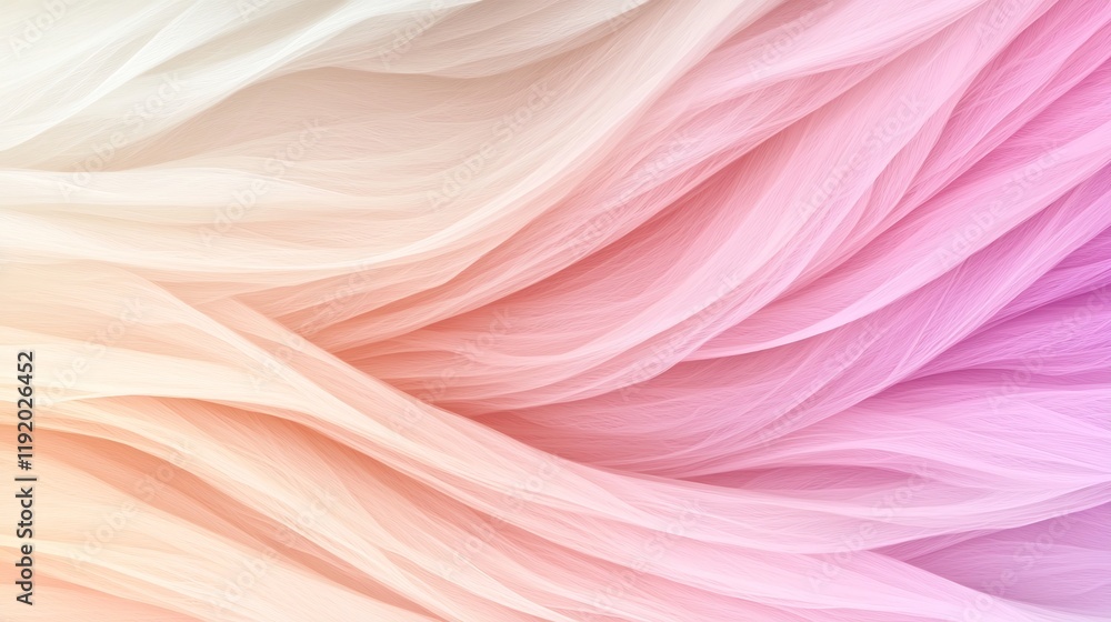 Poster soft pastel gradient background transitioning from delicate pink to beige hues featuring a textured 