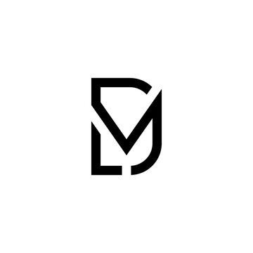 Simple DM or LMD Logo monogram, modern simplicity with its clean design, offering a timeless and versatile representation for diverse business digital marketing identities