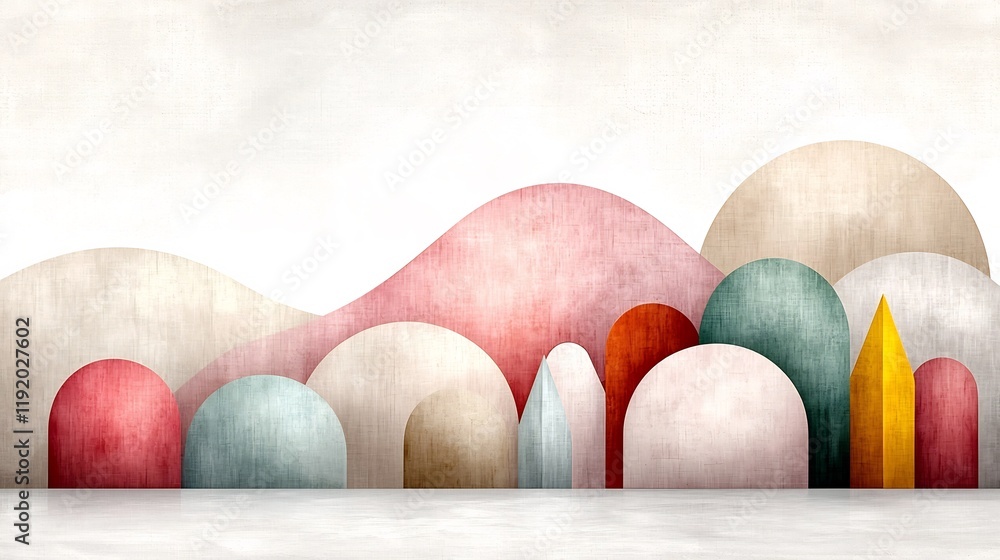 Aufkleber minimalist and contemporary pastel gradient design featuring a smooth transition from pink to beige 