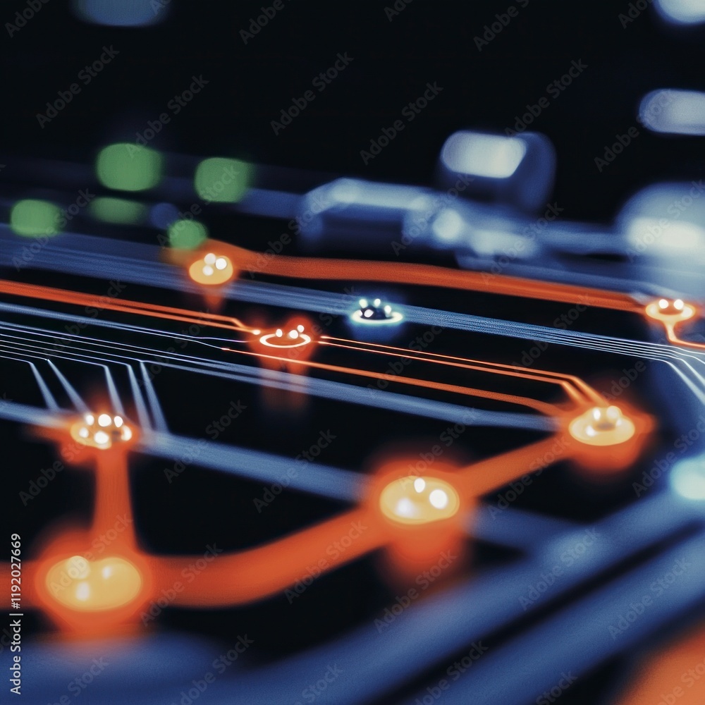 Poster abstract technology background circuit board digital network connectivity innovation