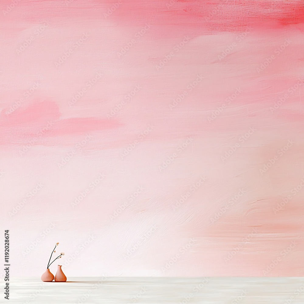 Poster serene pastel gradient background with subtle textured overlay and sleek minimalist composition elev