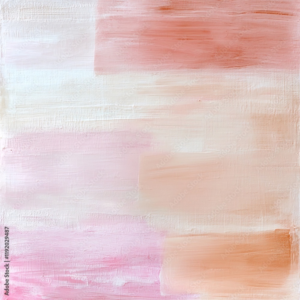 Aufkleber serene and sophisticated pastel gradient painting with a soft woven textured background and a minima