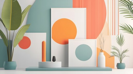 Modern design templates for social media content creation