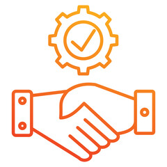 Handshake icon element for design