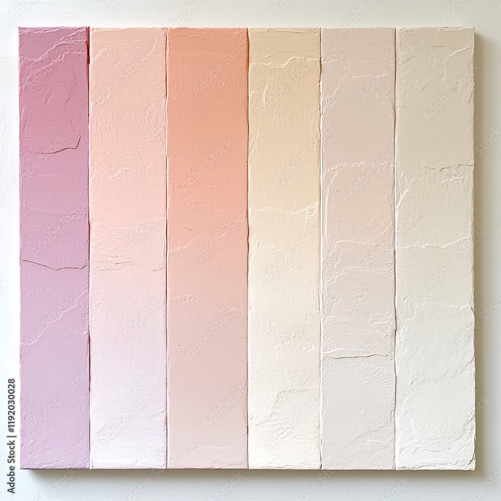 Aufkleber a minimalist and contemporary abstract canvas artwork featuring a soft pastel gradient flow from pal