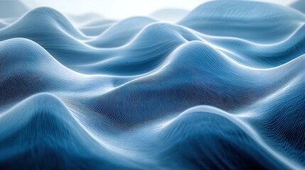 Obraz premium Minimalist underwater abstract design with soft ripples and gentle blue light