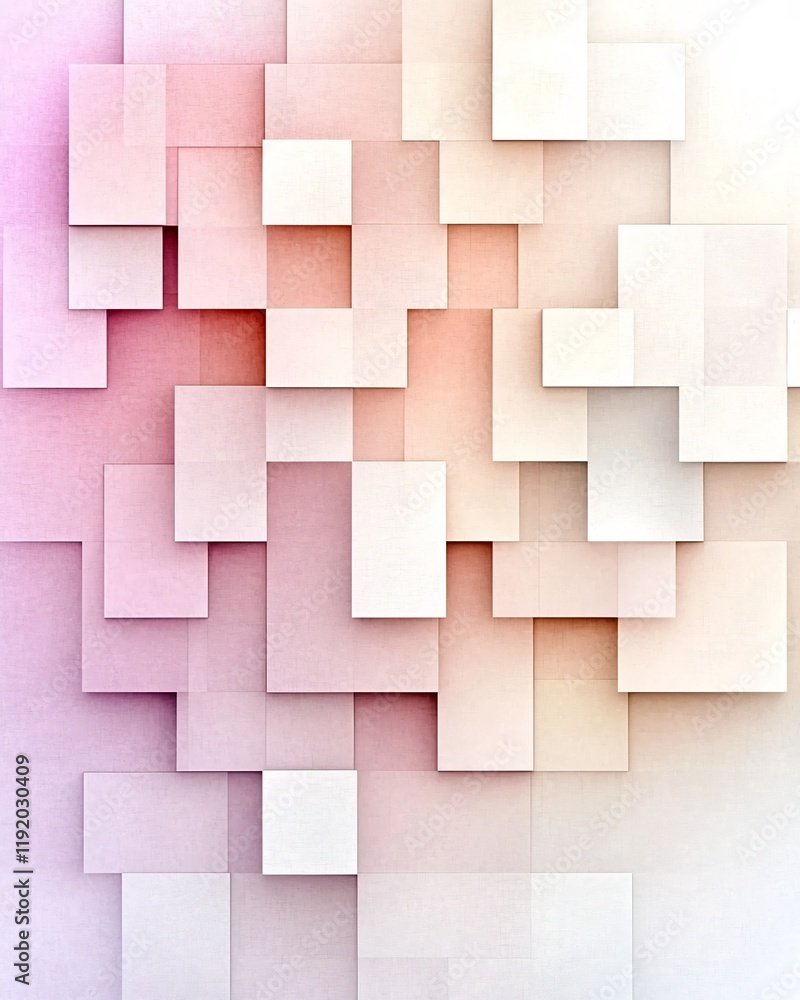 Poster minimalist pastel gradient backdrop with soft pink to beige hues and a textured noise overlay creati