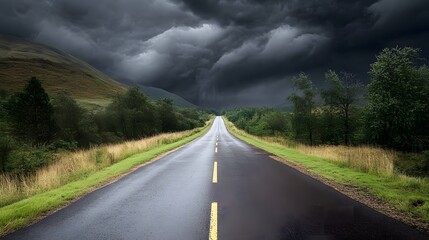 Naklejka premium The road to storm