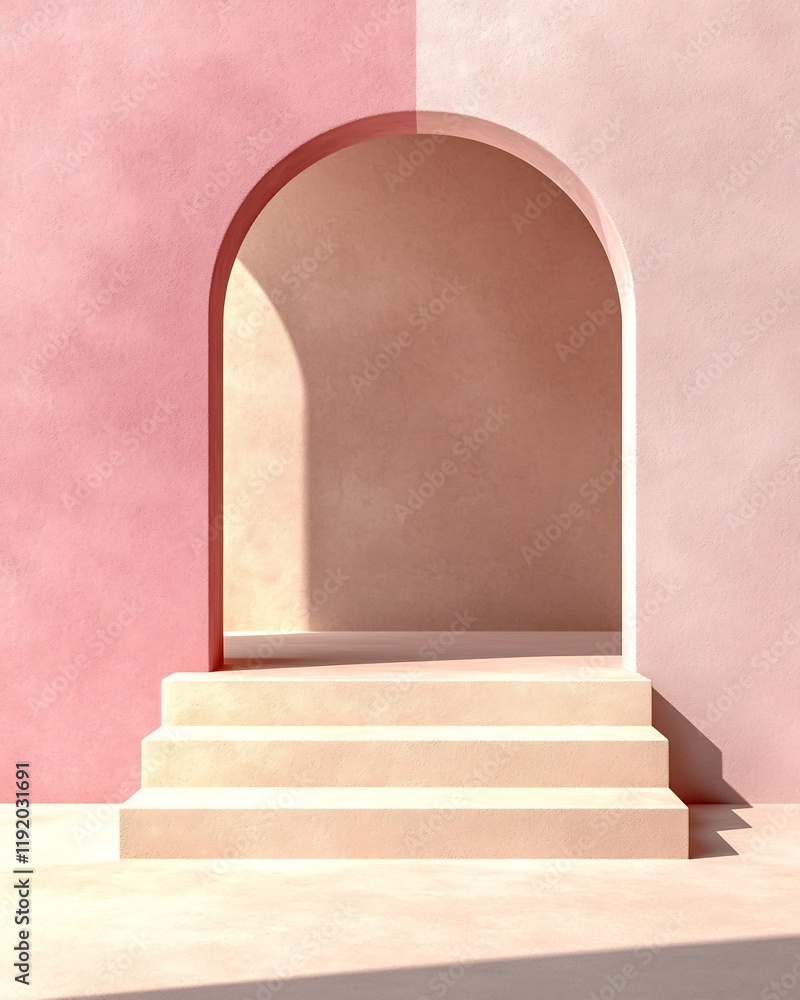 Poster pastel gradient background in soft pink and beige tones with a textured noise overlay featuring a cl