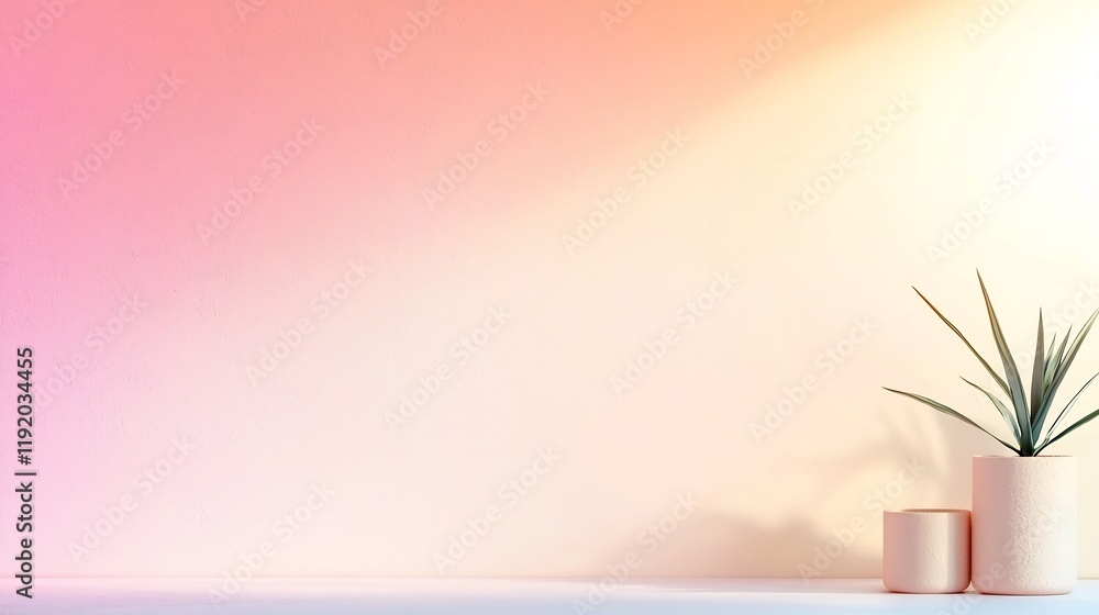 Poster elegant pastel gradient background in soft pink and beige tones with a subtle textured overlay showc