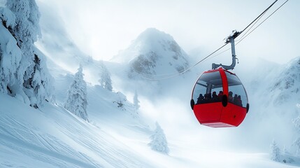 Snowy Mountain Cable Car Ride: A Winter Wonderland Adventure