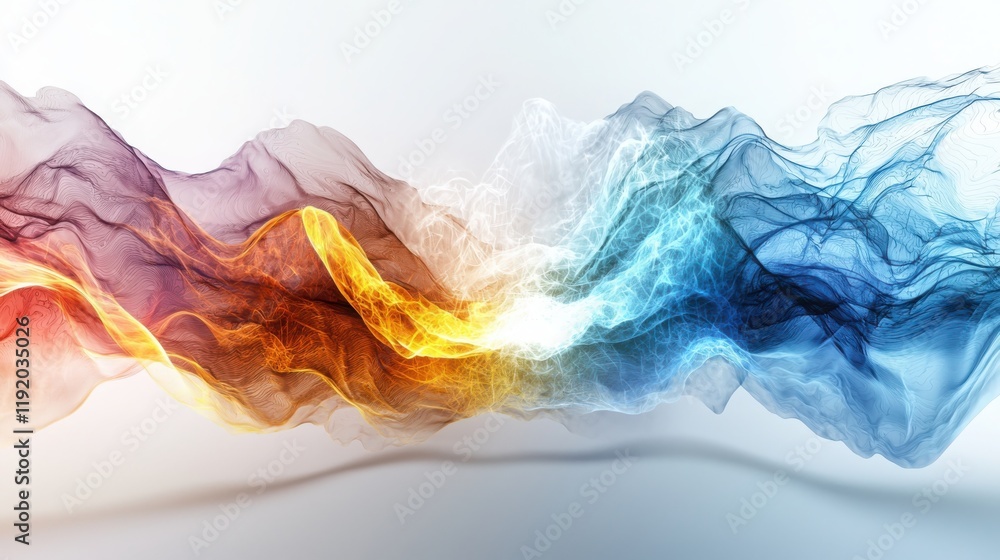 Poster abstract sound waves representation in colorful art forms merging music and visuals to captivate aud