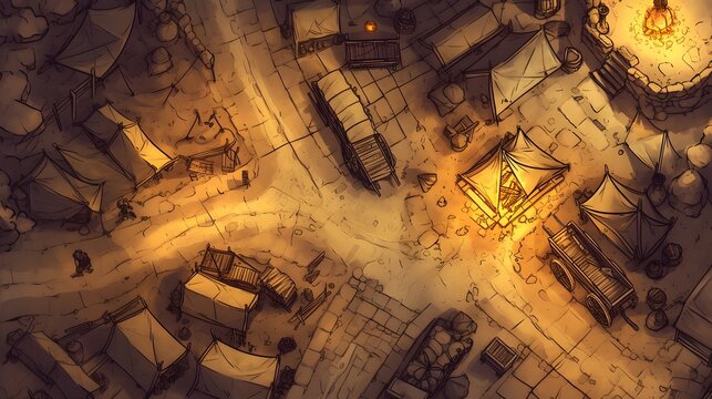 dnd battle map Illustration map for games graphics