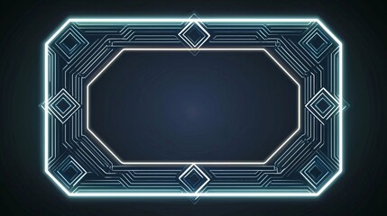 A radiant glow frame accentuates a bold geometric pattern, adding depth and allure, ideal for contemporary art, graphic design, or promotional use.