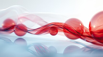 A swirling stream of red blood cells moving through a transparent