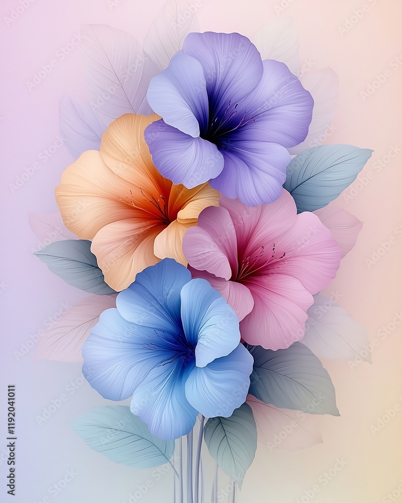 Poster elegant and modern pastel gradient background with a subtle textured noise accent and a contemporary