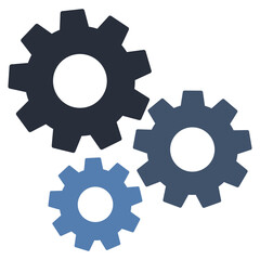 Machinery flat icon isolated on white background.