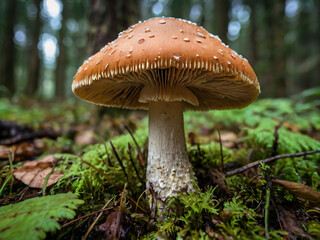 Fototapeta premium orange mushroom in the forest