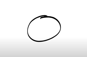 Webp black circle doodle drawn with a marker on a white background. The hand-drawn, rough-edged style adds an organic and artistic touch to the design