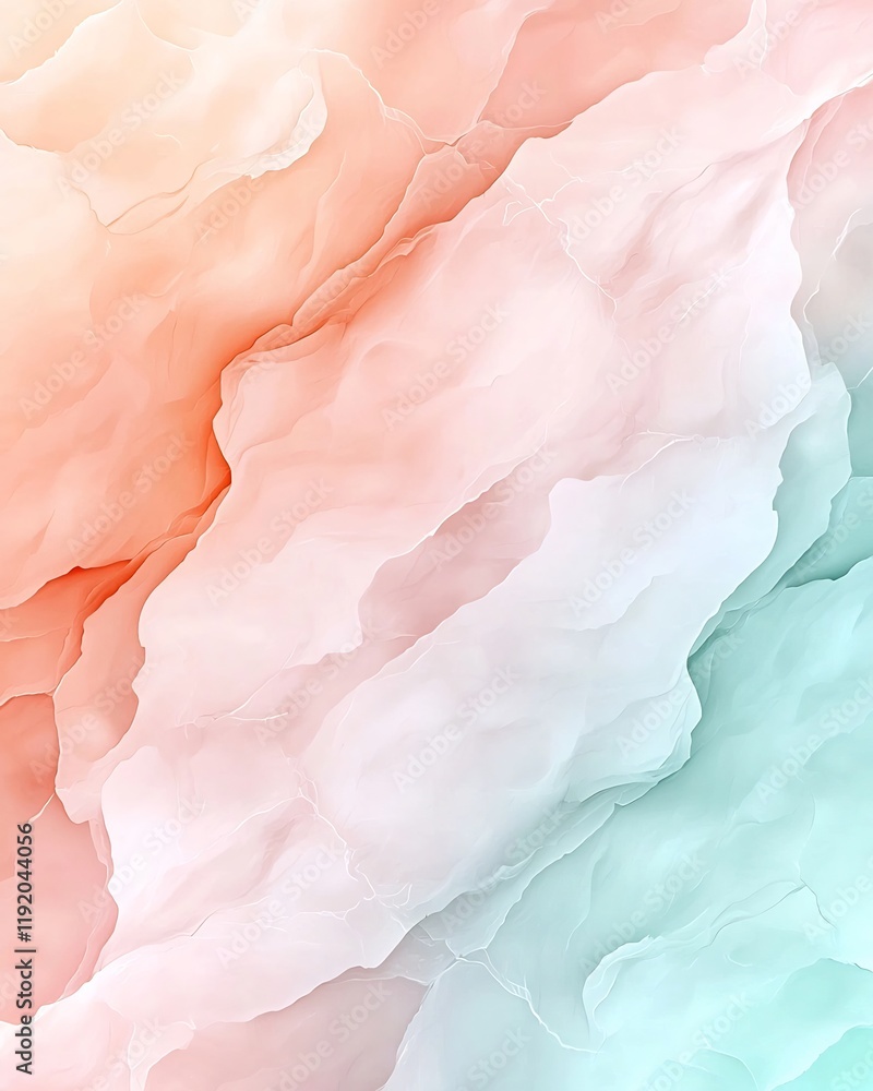 Poster serene and harmonious pastel gradient backdrop with a light textured noise effect for a contemporary