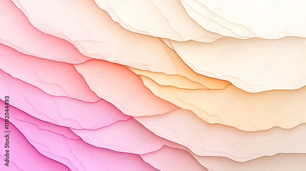 Aufkleber pastel gradient background transitioning from warm pink to soft beige hues featuring a subtle textur