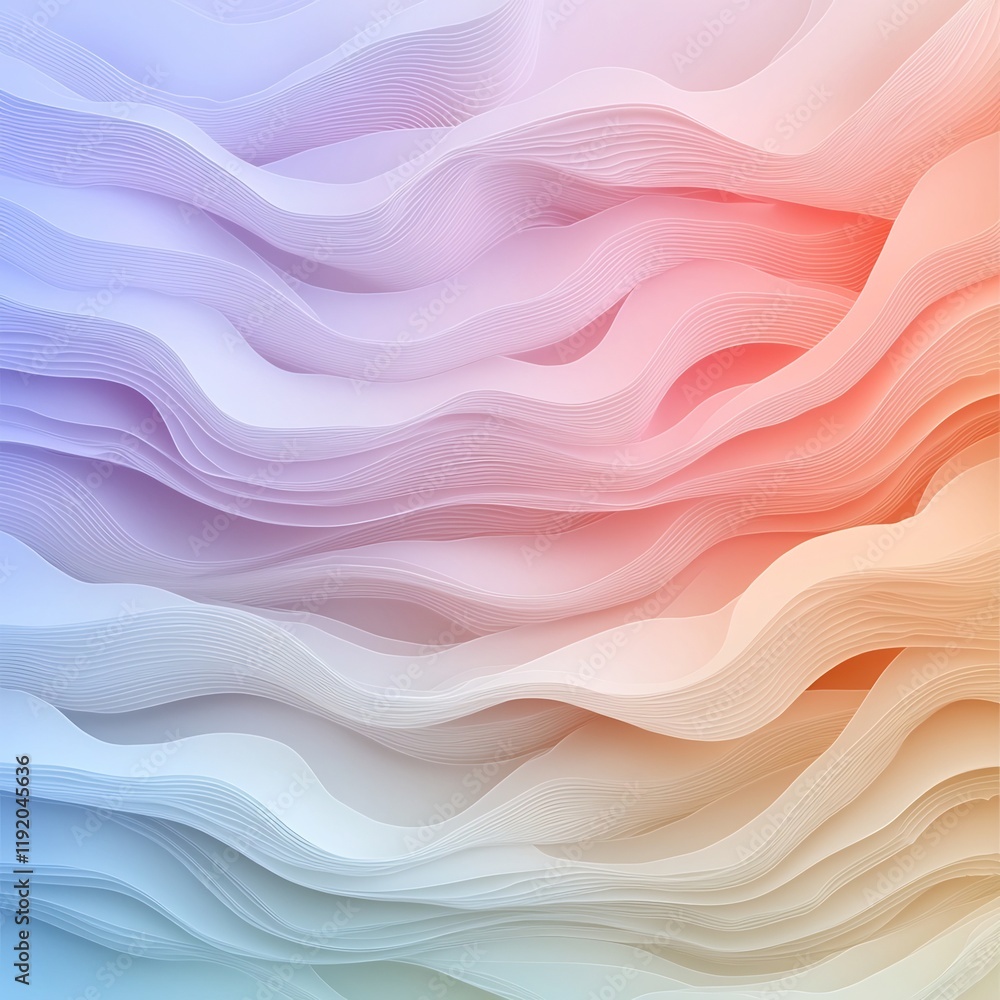 Poster a visually captivating image featuring a soothing pastel color gradient with an intricately detailed