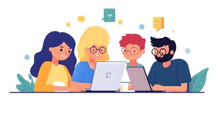 People working together on a laptop, highlighting teamwork and success in data analysis and cybersecurity.