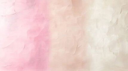 Obraz premium Exquisite pastel gradient backdrop that seamlessly shifts from soft pink to beige adorned with a delicate textured noise overlay for a refined and sophisticated visual appeal