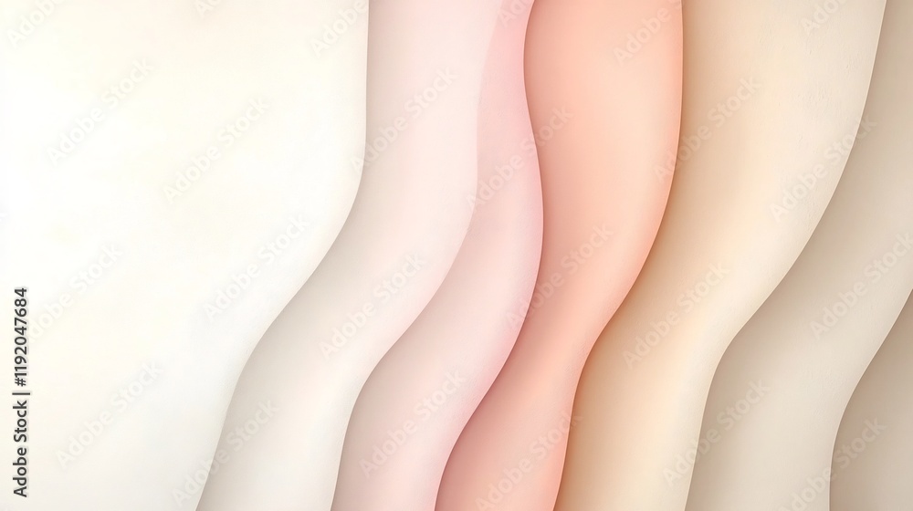 Aufkleber refined pastel gradient design featuring a smooth transition from pink to beige tones complemented b