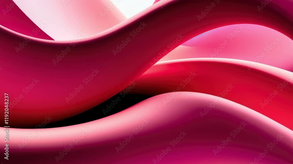 Aufkleber abstract visual showcasing smooth pink curves with dynamic light interplay and elegant flow, creatin