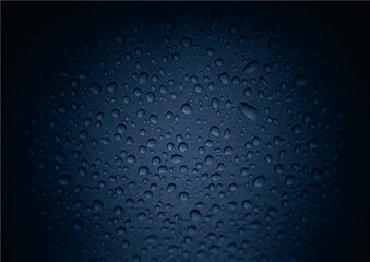 water drops on blue background