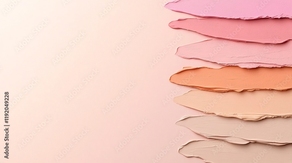 Poster serene and sophisticated pastel tonal gradient surface transitioning smoothly from light pink to neu