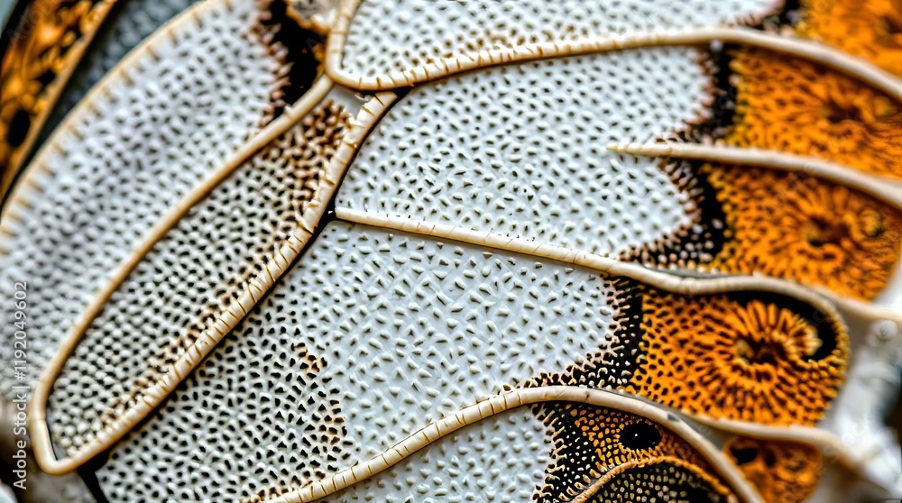 Aufkleber Close up view of a butterfly wing texture showing intricate patterns and details