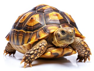 AI-crafted, high-resolution PNG of a Greek tortoise.  Perfectly isolated on white, ideal for digital projects.