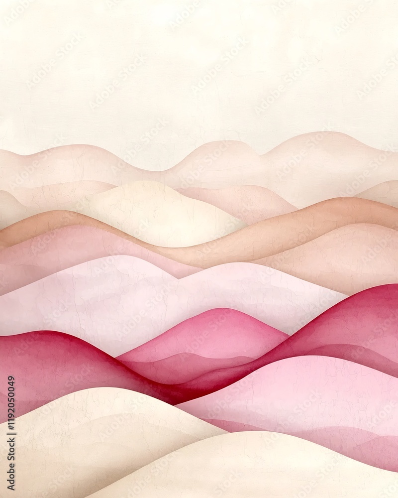Poster elegant and sophisticated pastel gradient landscape featuring a gentle noise texture for a calming a