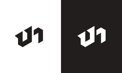 UH logo, monogram unique logo, black and white logo, premium elegant logo Vector
