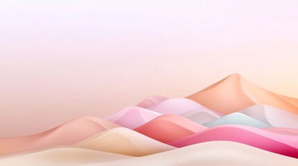 Minimalist pastel gradient landscape featuring a soft pink to beige color transition and a textured noise overlay creating a chic
