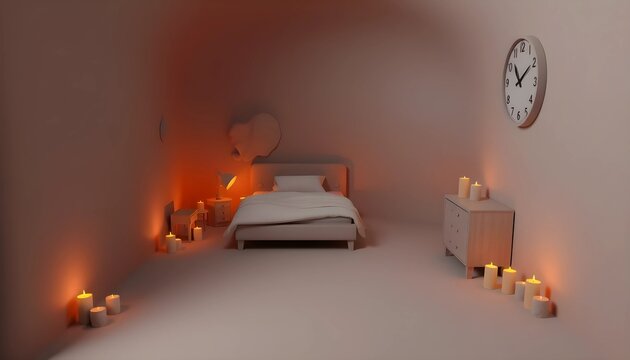 The Coder's Retreat: High-Detail Isometric Bedroom Render with Professional Lighting