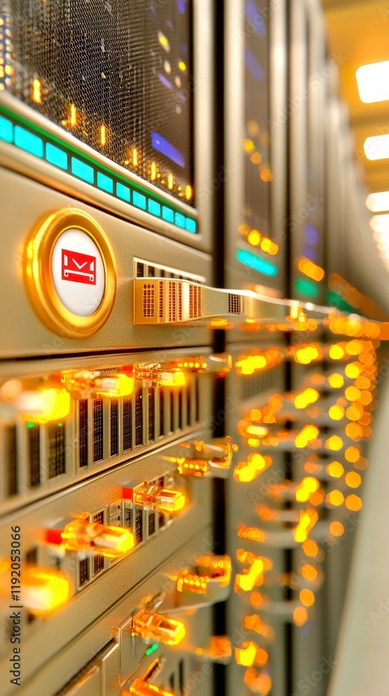 Poster secure server room data protection network technology
