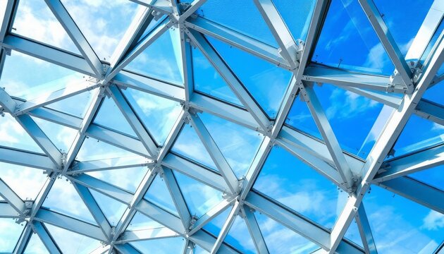 Modern Architecture with a Glass Skylight