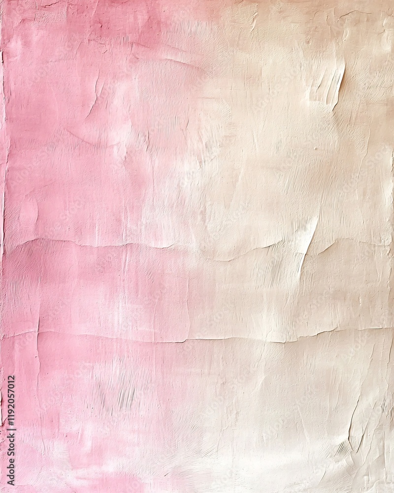 Poster minimalist pastel gradient background with a soft color transition from pink to beige featuring a te