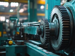 Obraz premium Industrial Machine Close Up