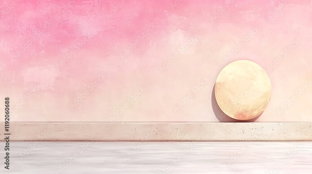 Poster soft pastel gradient backdrop in warm pink and beige hues with a subtle textured noise overlay and a