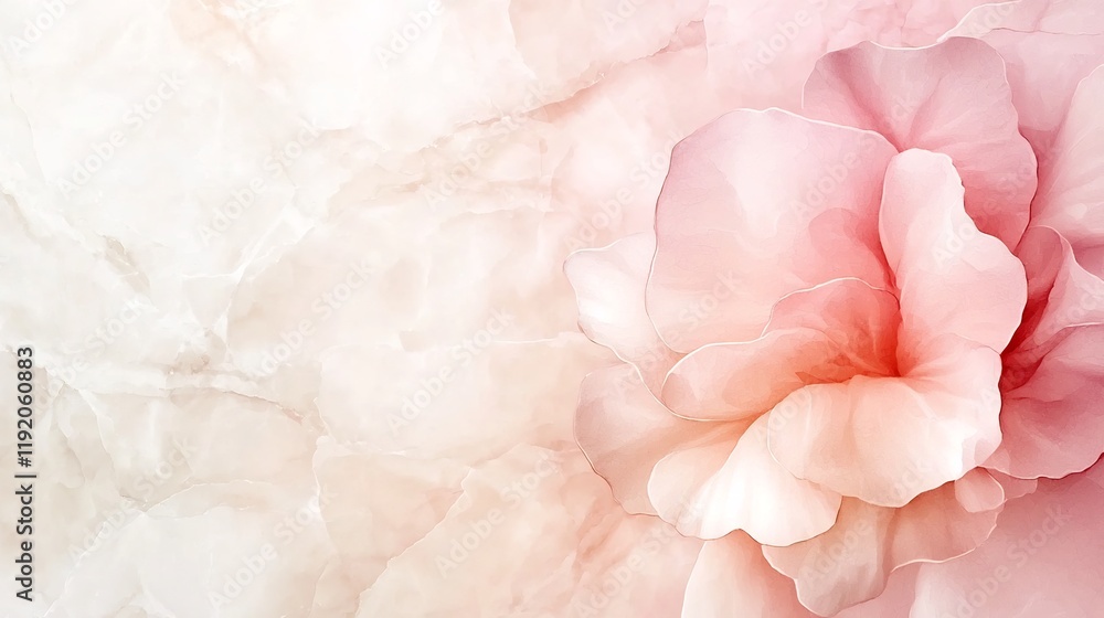 Poster soft and delicate pastel gradient backdrop ranging from pink to beige tones featuring a subtle textu