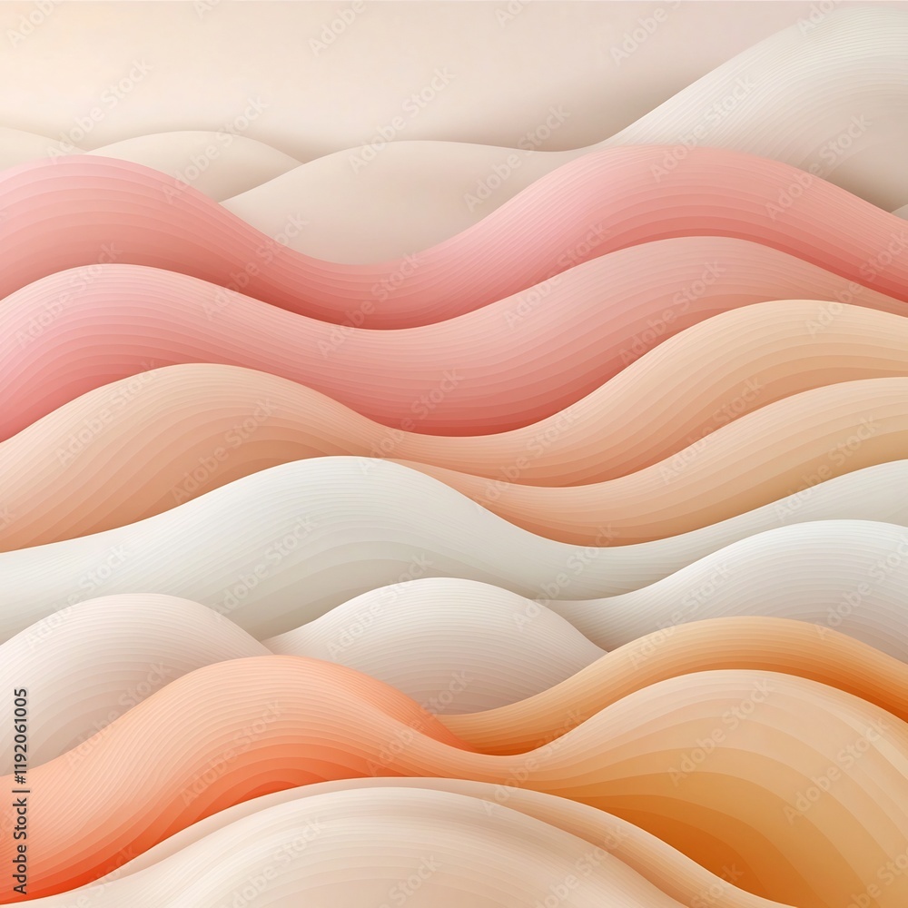 Aufkleber delicate pastel gradient backdrop shifting seamlessly from vibrant pink to mellow beige with a subtl