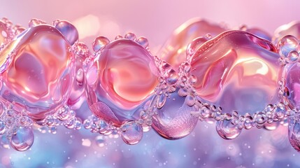 A vibrant, abstract depiction of translucent bubbles with soft colors.