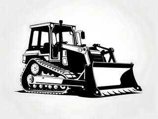 Naklejka premium excavator on a construction site