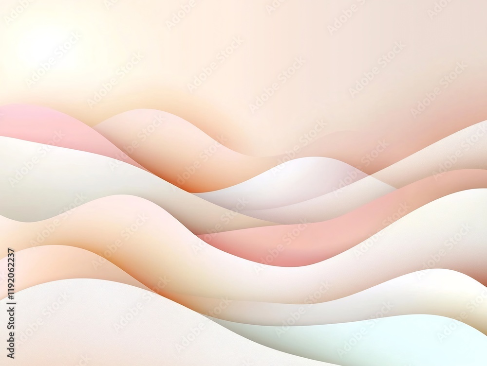 Poster pastel gradient background with smooth transition from pink to beige hues subtle textured noise over