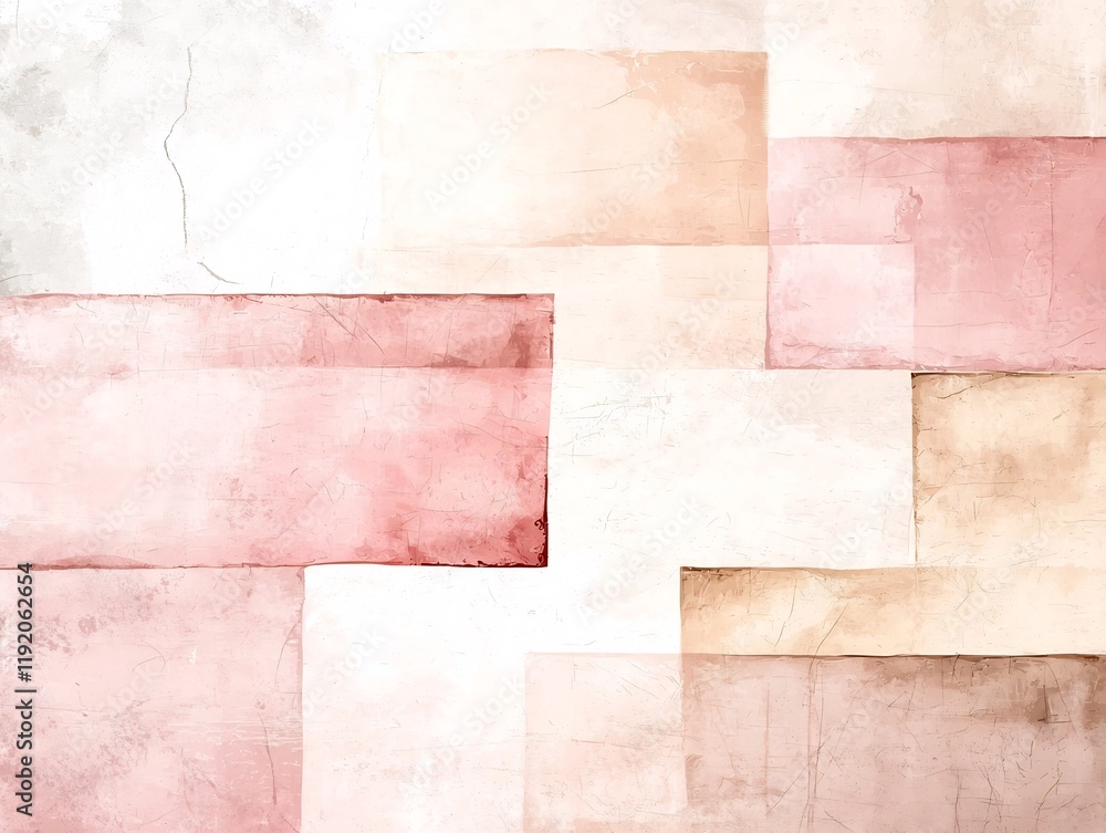 Poster soft pastel gradient background with a smooth color transition from pink to beige accented by a subt