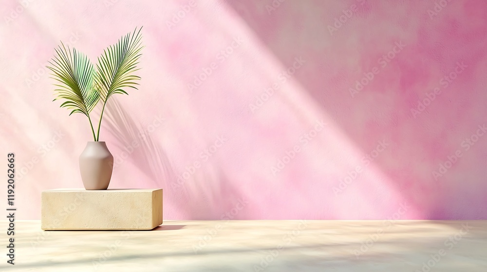 Poster elegant pastel gradient background in soft pink and beige tones with a delicate textured noise overl